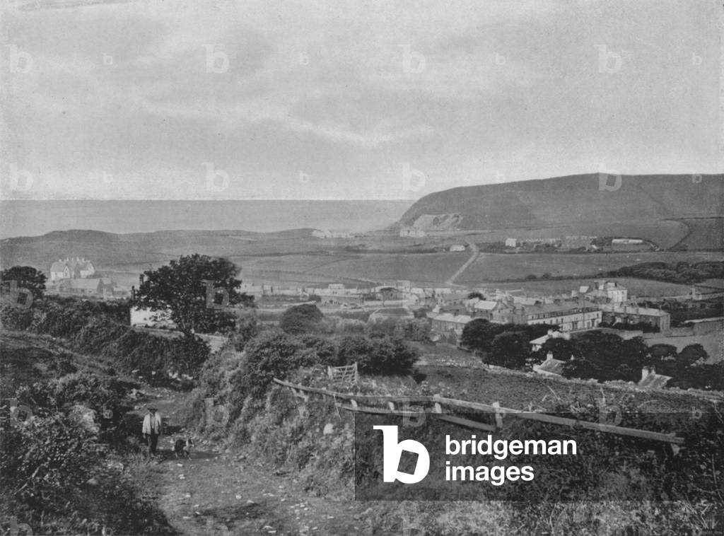 St Bees, and St Bees Head (b/w photo)