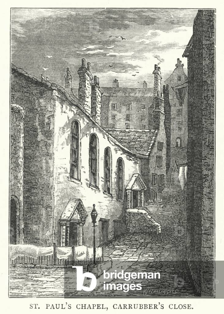St Paul's Chapel, Carrubber's Close (engraving)