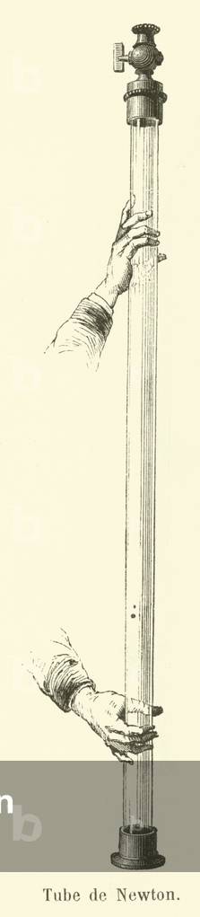 Tube of Isaac Newton (engraving)