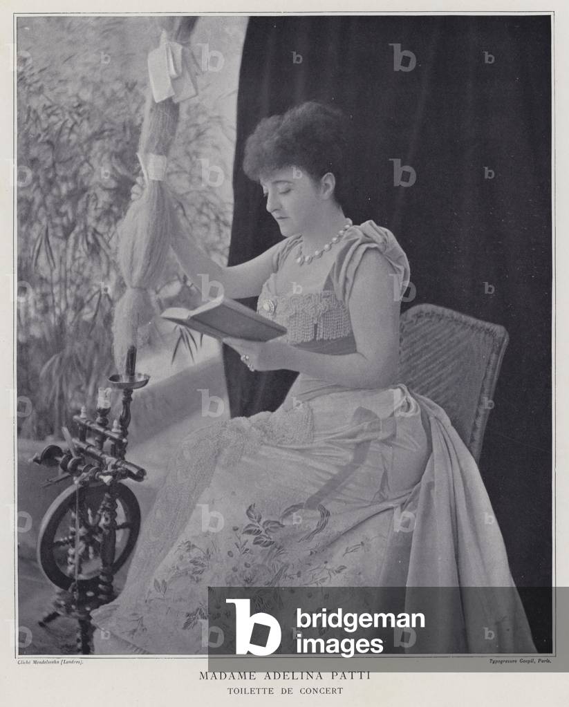 Adelina Patti, Italian opera singer (b/w photo)