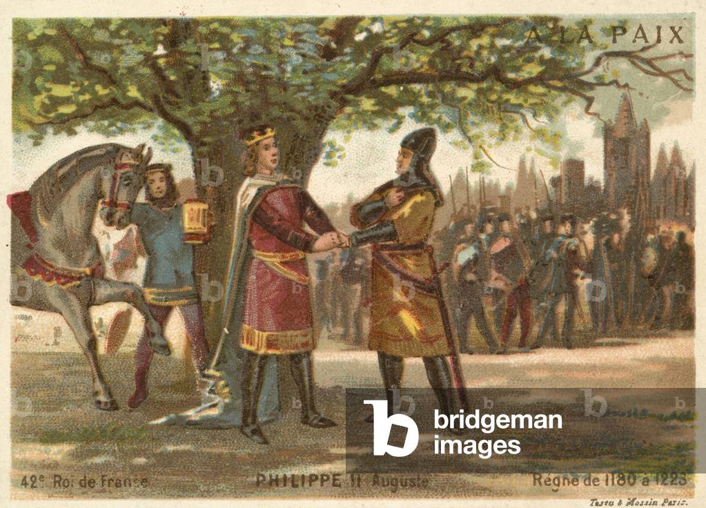 Philip Augustus, King of France (chromolitho)