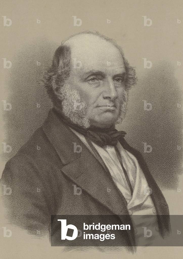 Lord John Russell, 1st Earl Russell, British Prime Minister 1846-1852 and 1865-1866 (litho)