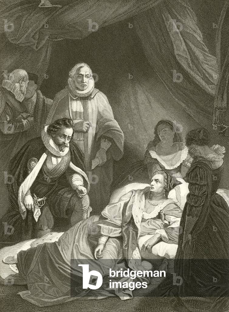 Last hours of Queen Elizabeth (engraving)