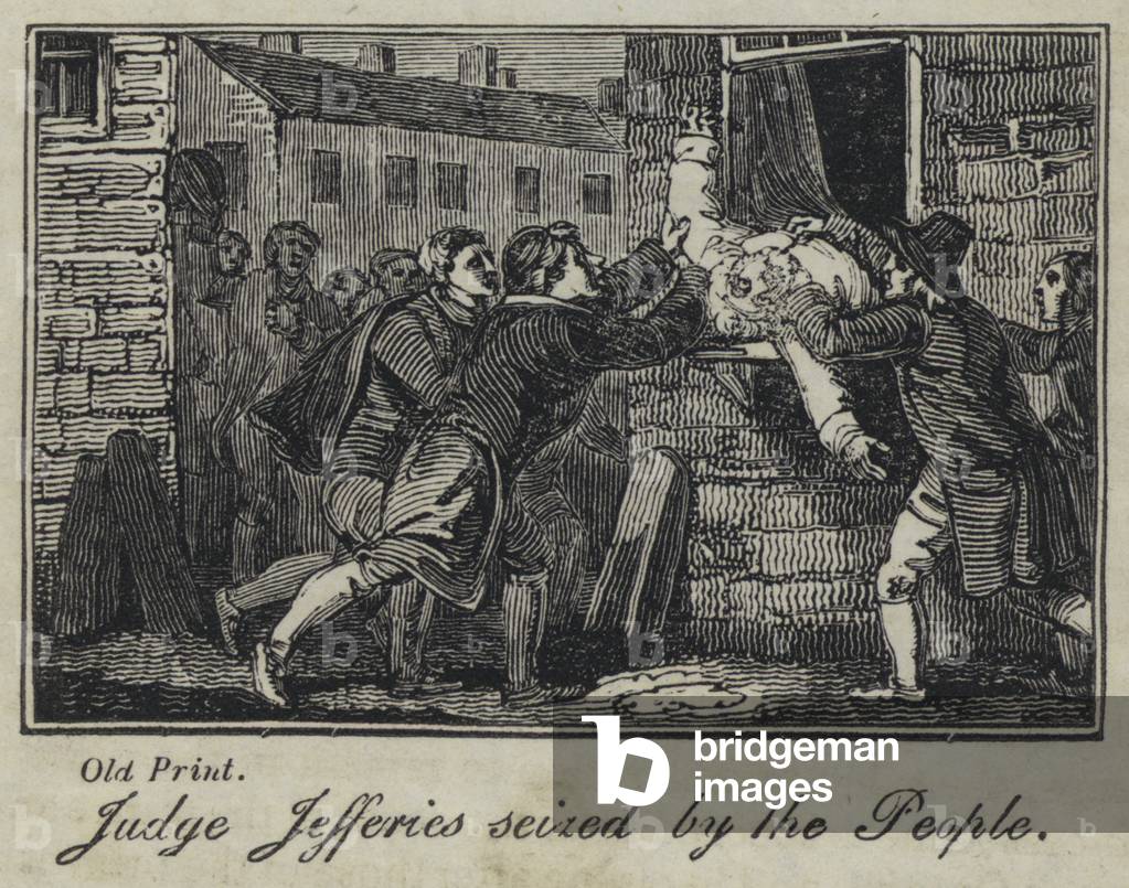Judge Jefferies seized by the People (engraving)