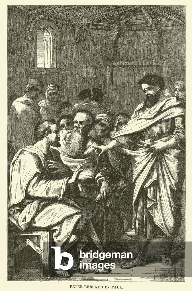 Peter rebuked by Paul (engraving)