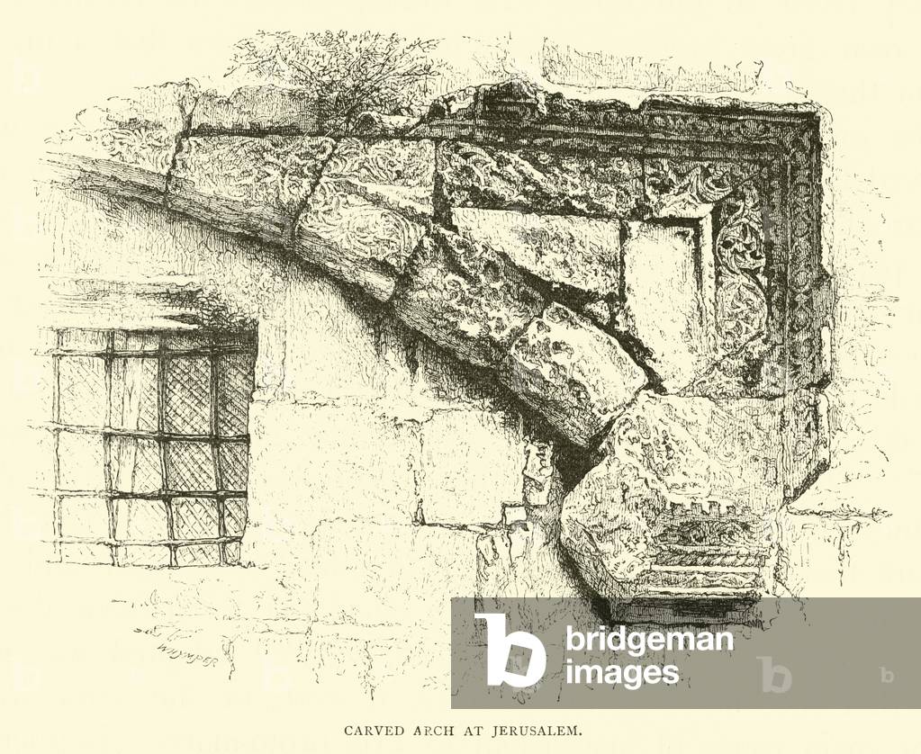 Carved Arch at Jerusalem (engraving)