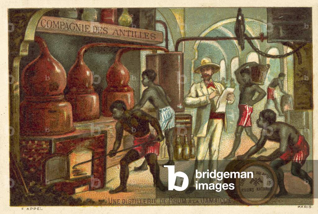 A rum distillery in Jamaica (chromolitho)