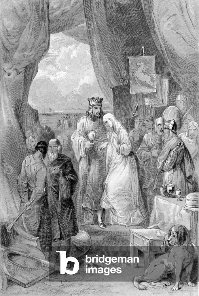 Anglo-Saxon England: Vortigern and Rowena (engraving)