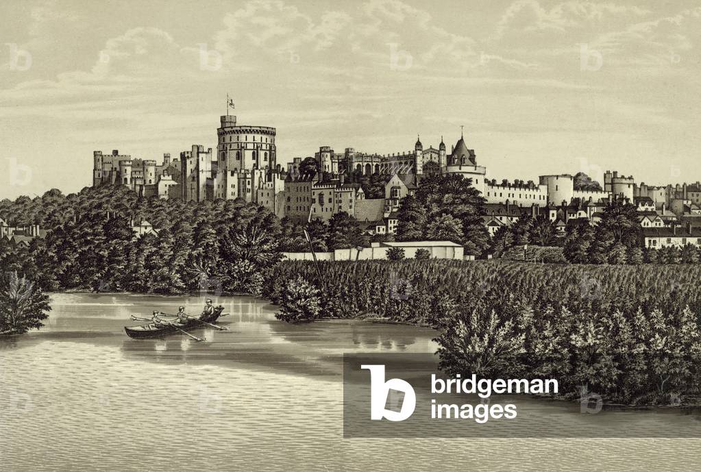 Windsor Castle from the River (litho)