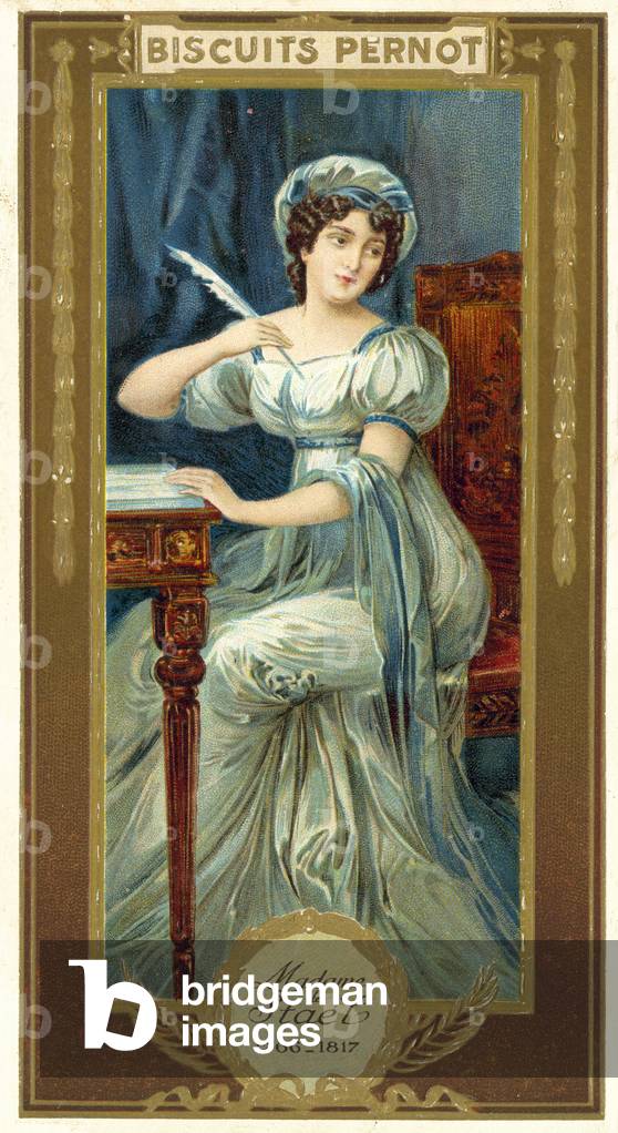 Madame de Stael, French writer (chromolitho)