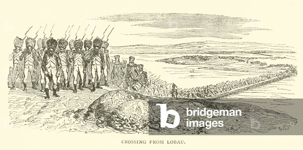 Crossing from Lobau (engraving)