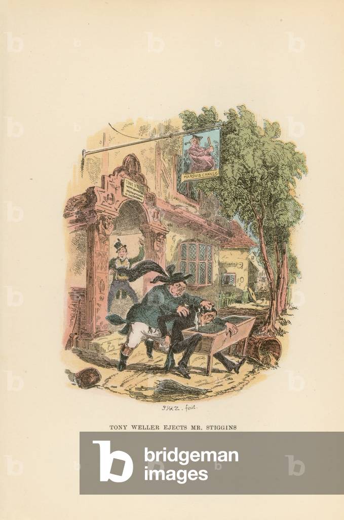 Illustration for Pickwick Papers (colour litho)