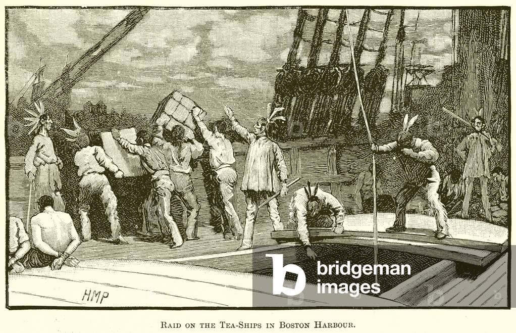 Raid on the Tea-Ships in Boston Harbour (engraving)