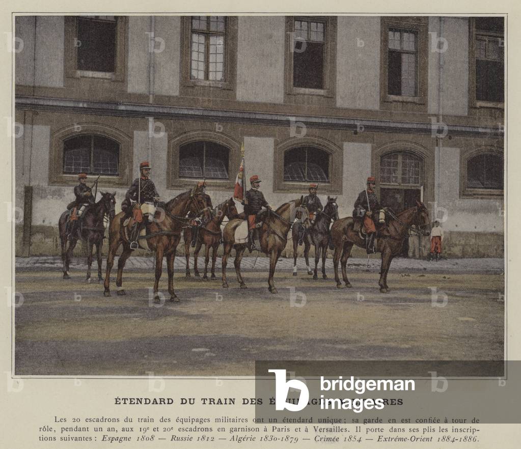Etendard du Train des Equipages Militaires (coloured photo)
