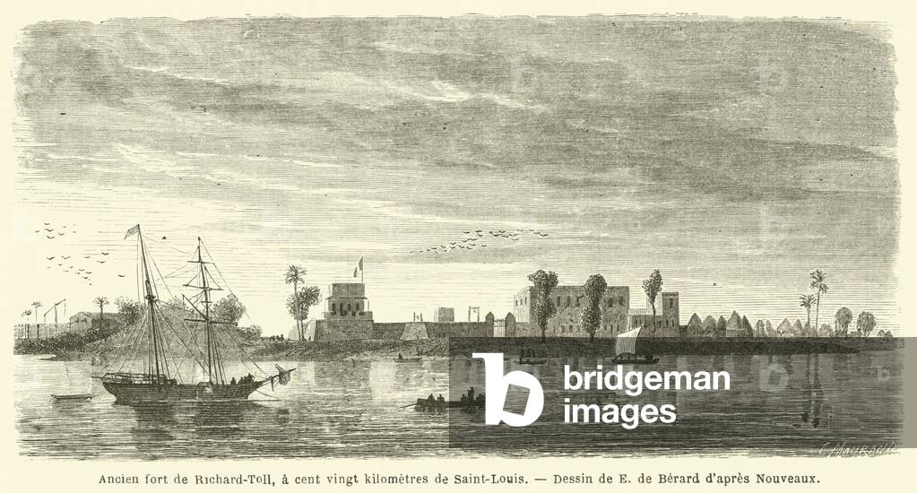 Ancien fort de Richard-Toll, a cent vingt kilometres de Saint-Louis (engraving)