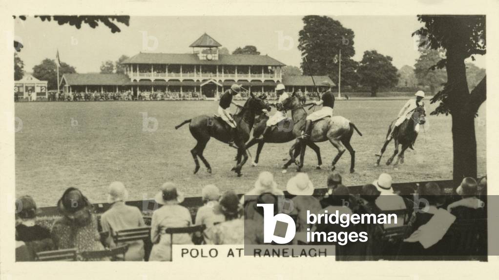 Polo at Ranelagh (b/w photo)