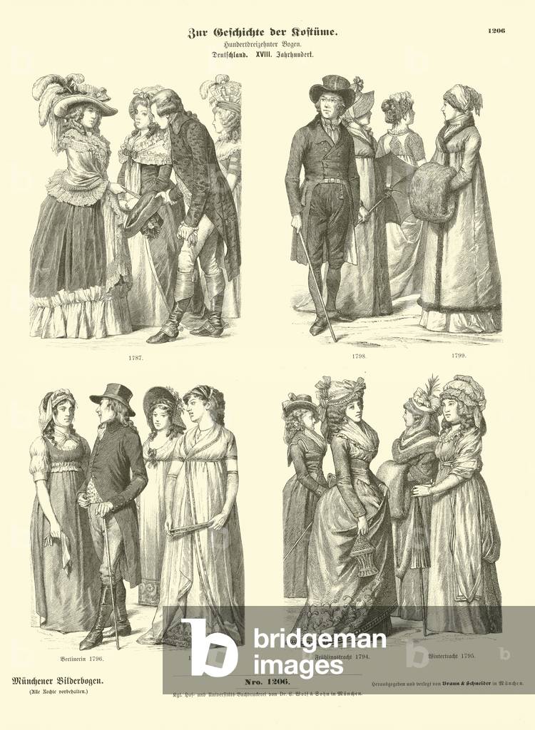 German costumes, late 18th Century (engraving)