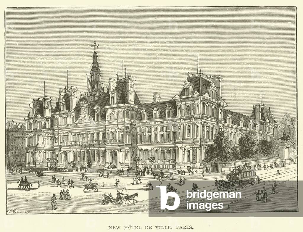 New Hotel de Ville, Paris (engraving)