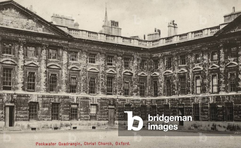 Peckwater Quadrangle, Christ Church, Oxford (b/w photo)