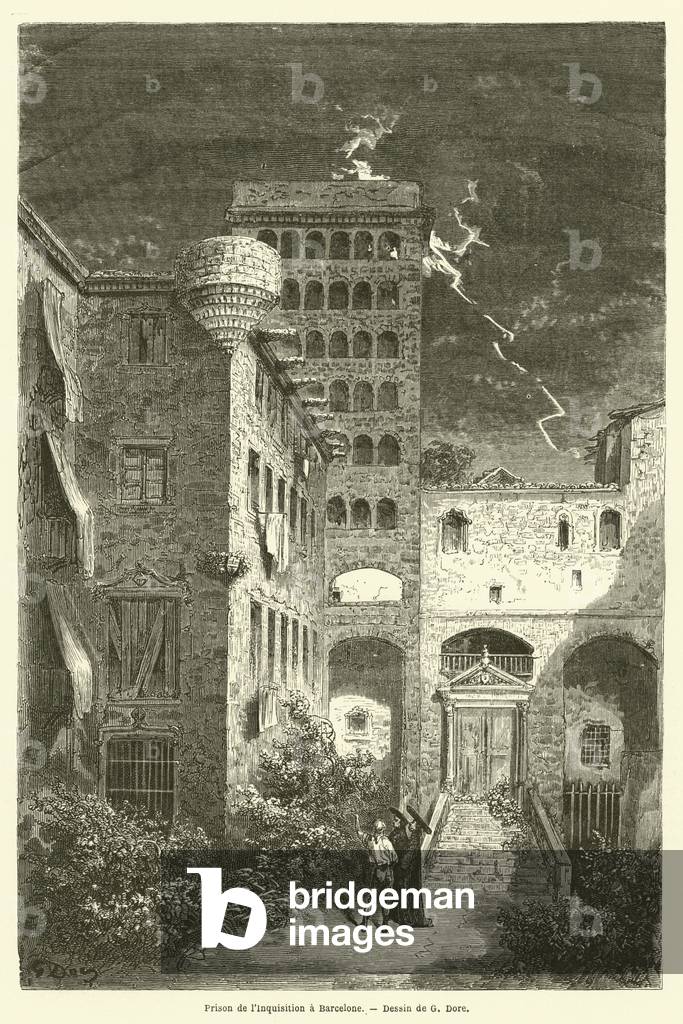 Prison de l'Inquisition a Barcelone (engraving)