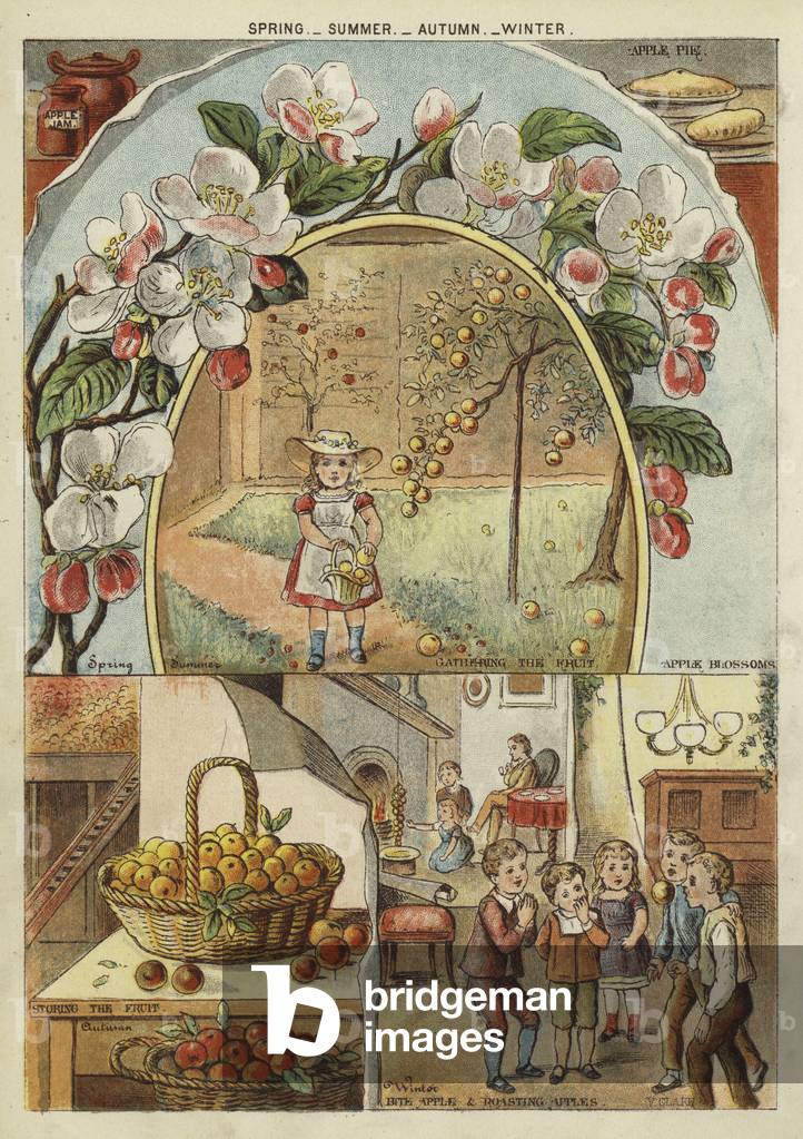 Spring, summer, autumn and winter (chromolitho)