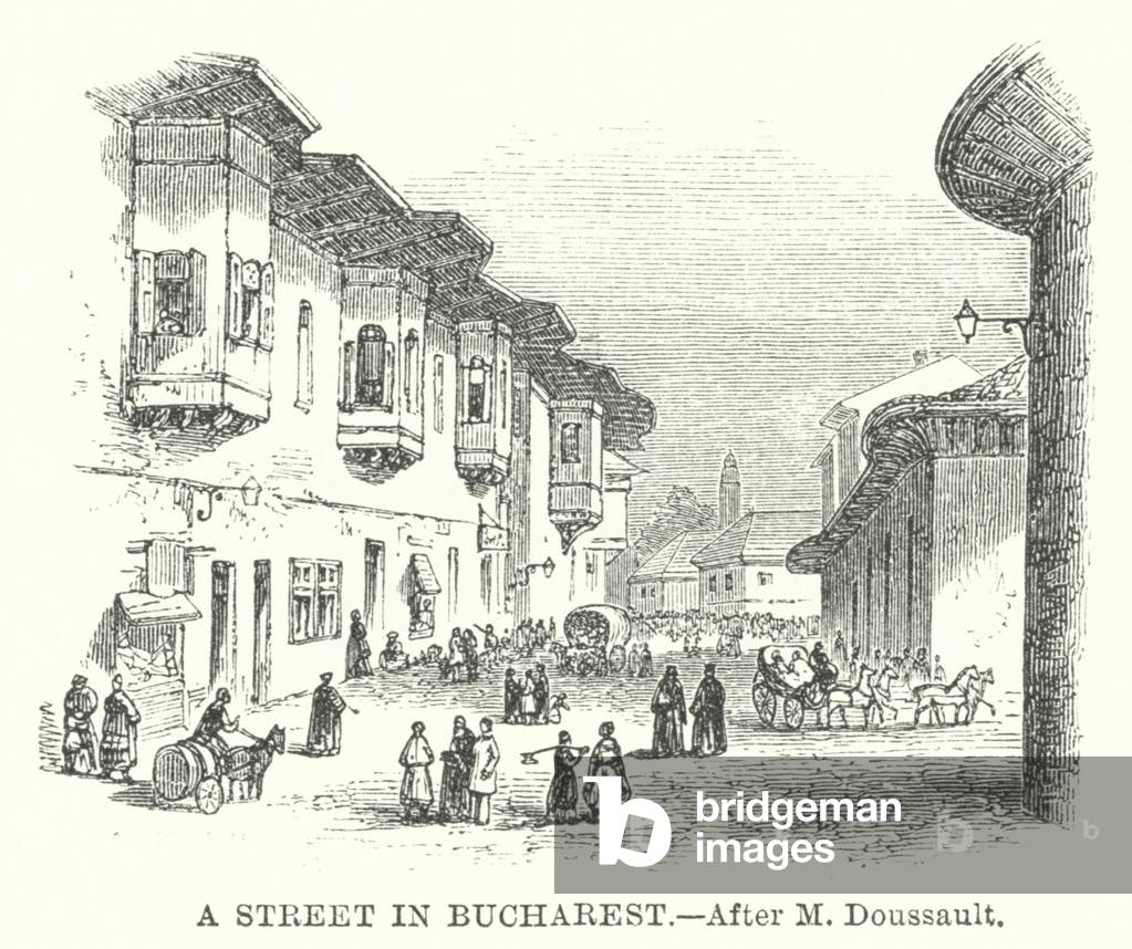 A Street in Bucharest (engraving)