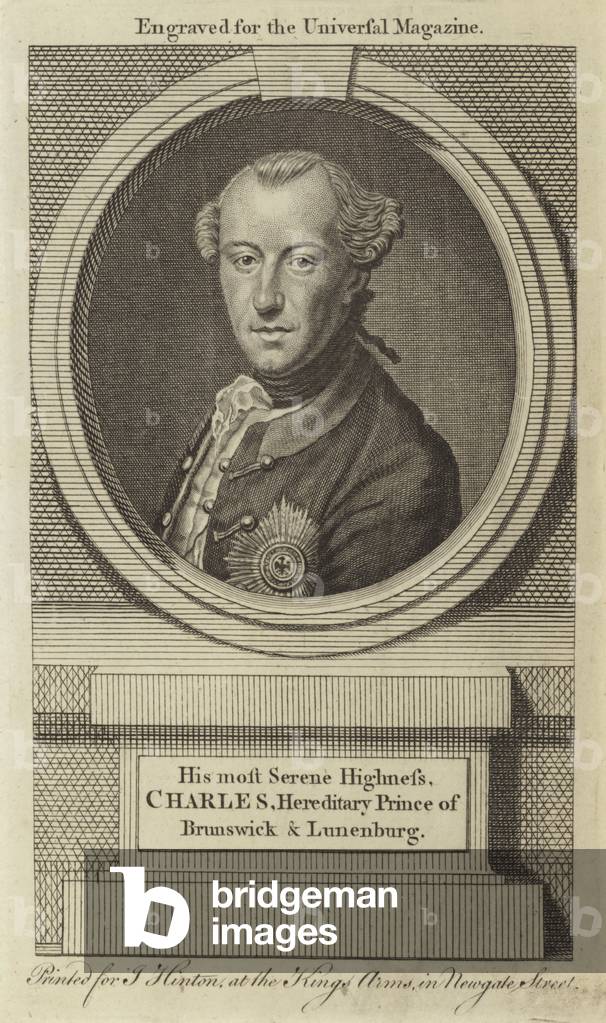 His most Serene Highness, Charles, Hereditary Prince of Brunswick & Lunenburg (engraving)