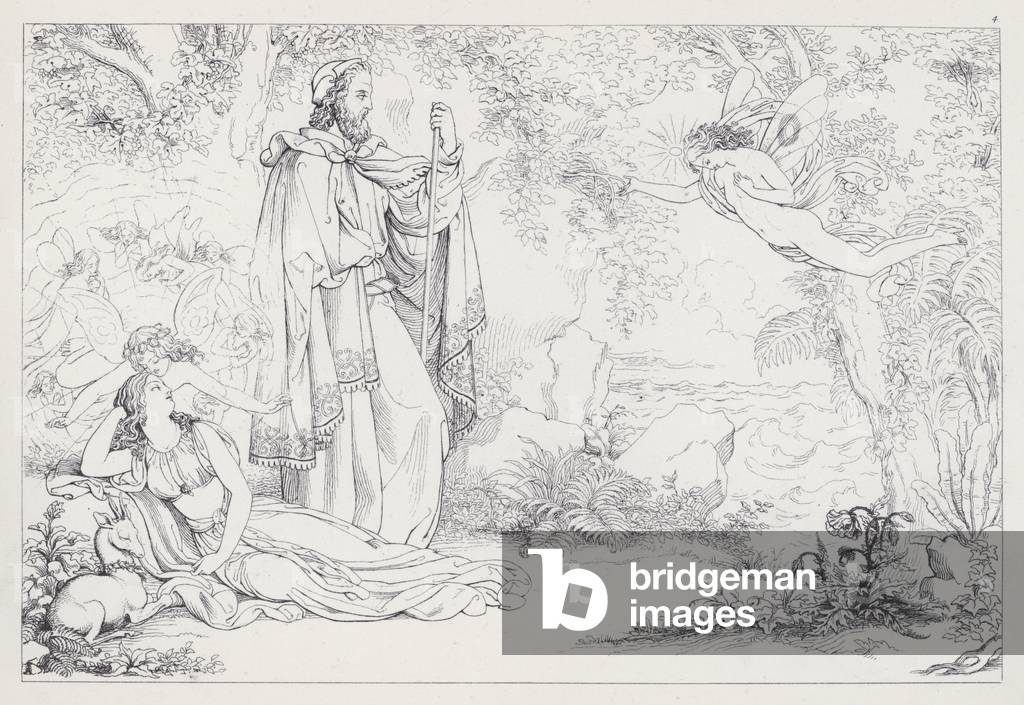 Shakespeare's The Tempest, Act I, Scene 2 (engraving)