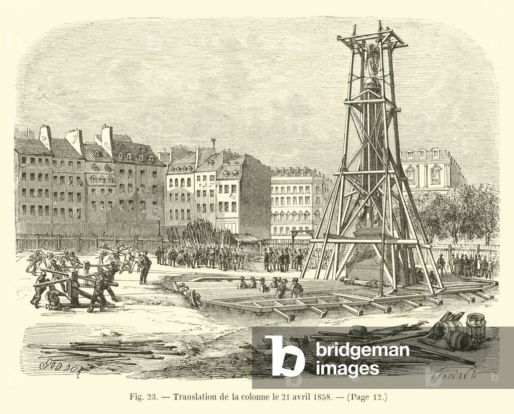 Translation de la colonne le 21 avril 1858 (engraving)