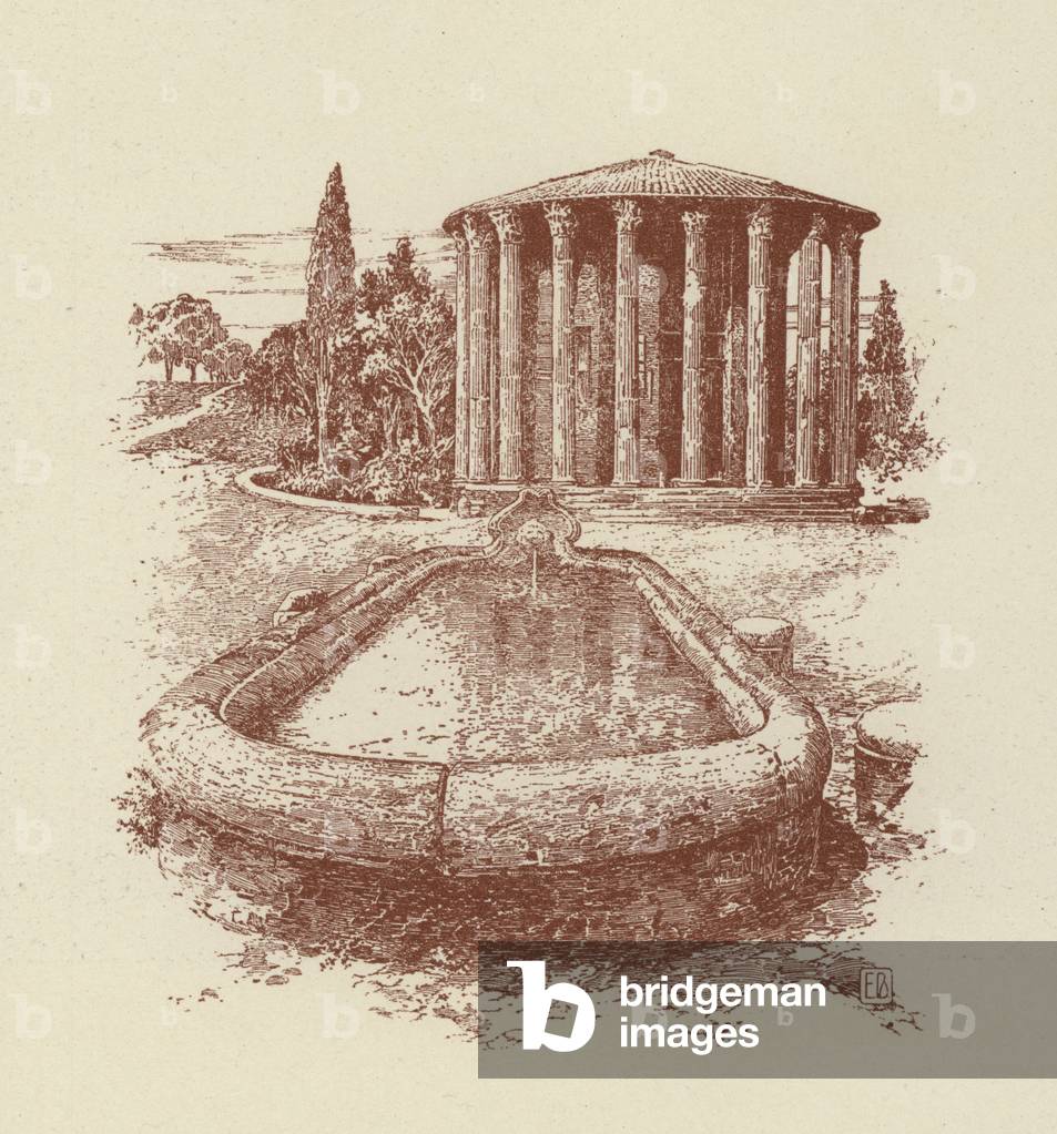 Roma, Tempio di Vesta (litho)