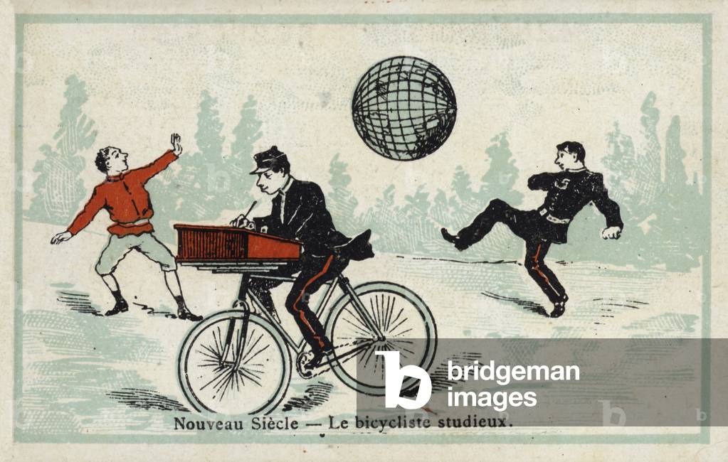 New century - the studious cyclist (chromolitho)