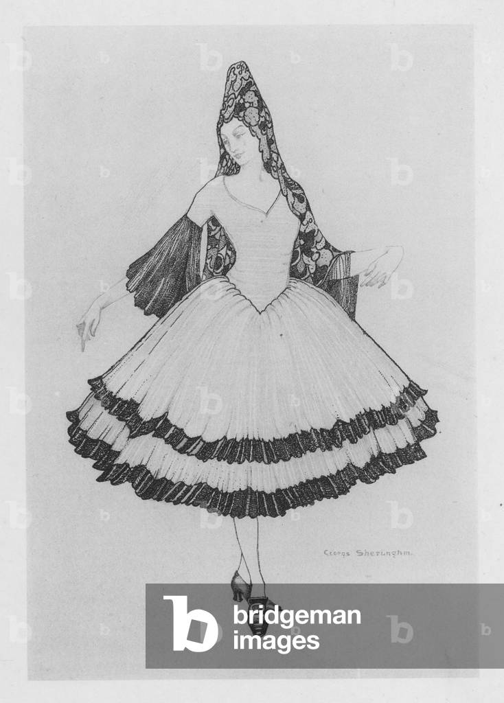 Illustration for The Duenna by Sheridan (colour litho)