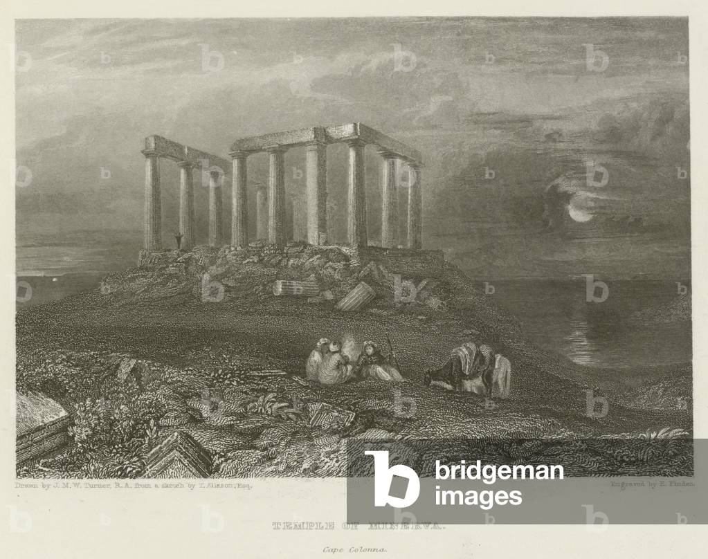 Temple of Minerva, Cape Colonna (engraving)
