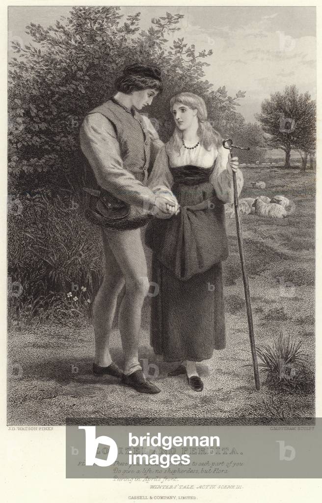 Florizel and Perdita, Winters' Tale, Act IV, Scene III (engraving)