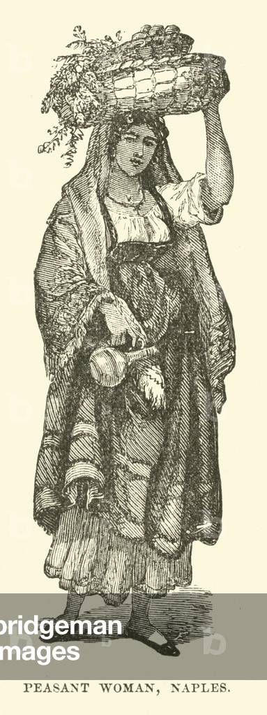 Peasant woman, Naples (engraving)