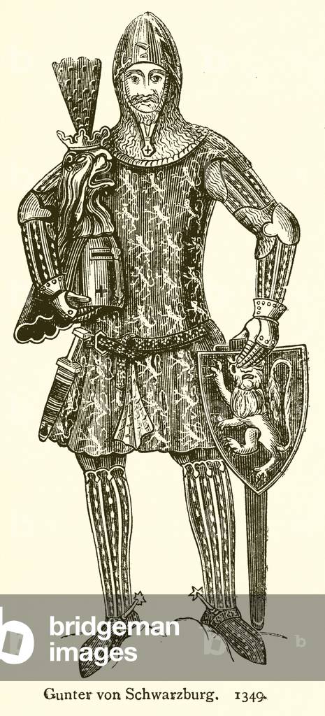 Gunter von Schwarzburg. 1349 (engraving)