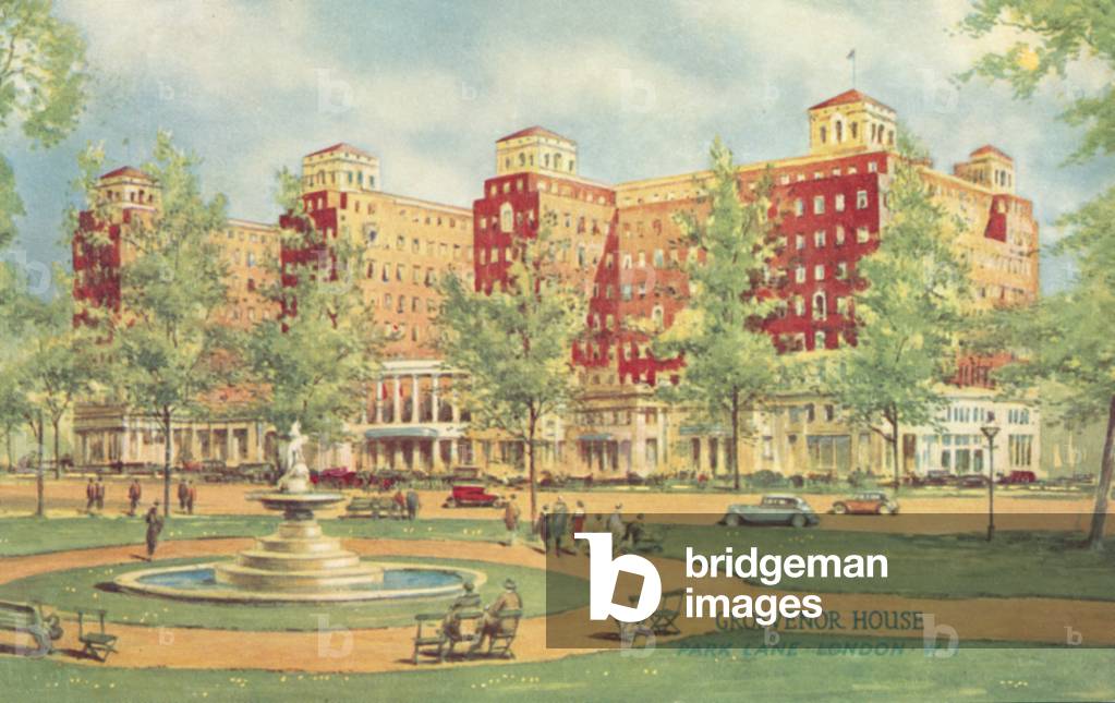 Grosvenor House (colour litho)