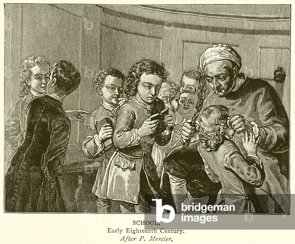 School. Early Eighteenth Century (engraving)