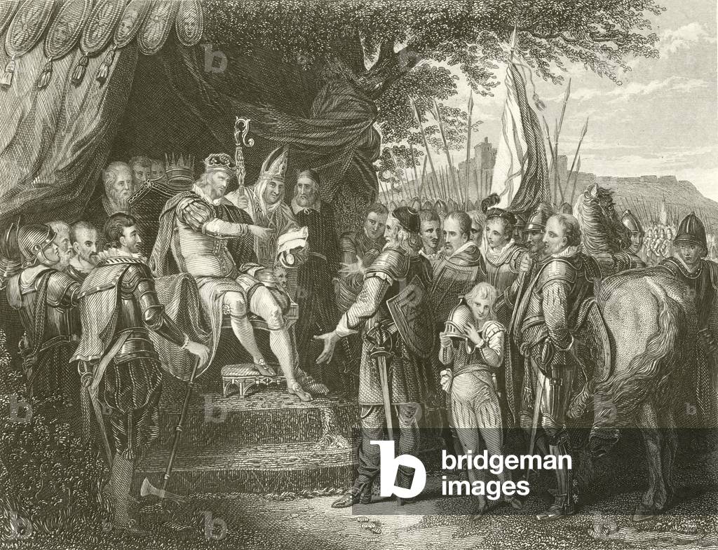 King John signing Magna Charta (engraving)