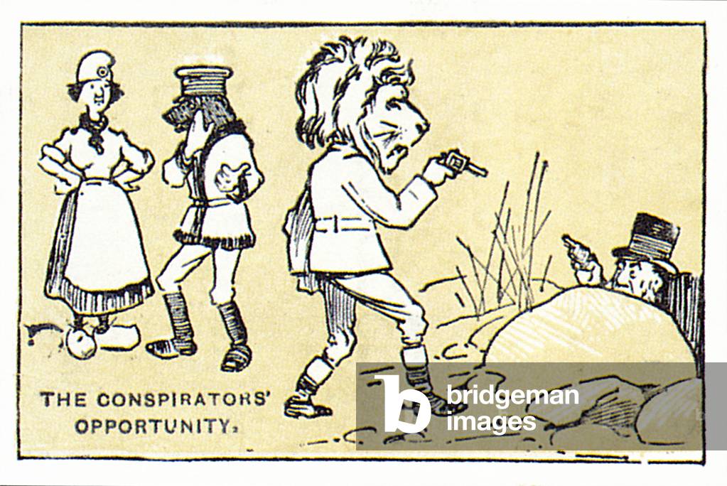 Cigarette card, Boer War cartoon (litho)
