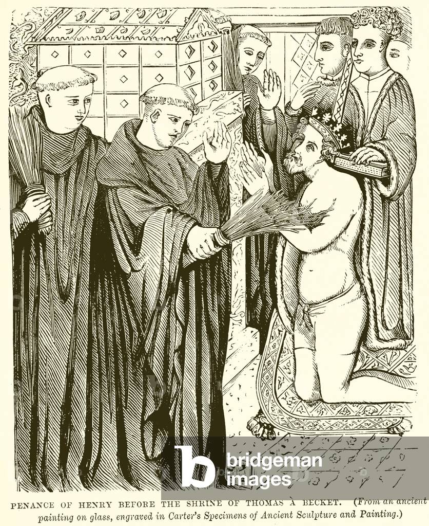 Penance of Henry before the Shrine of Thomas a Becket (engraving)