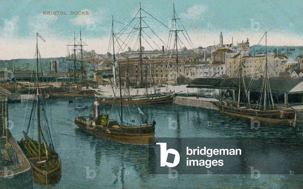 Bristol Docks, England. Postcard sent in 1913.