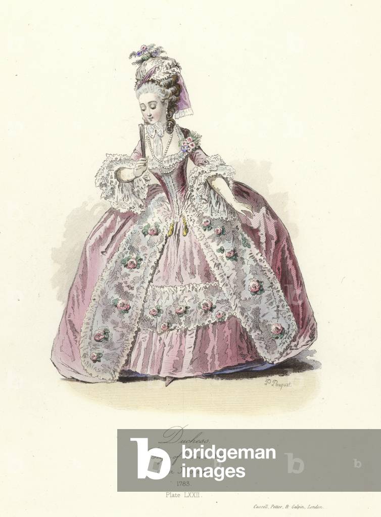 Duchess, reign of Louis XVI of France (coloured engraving)