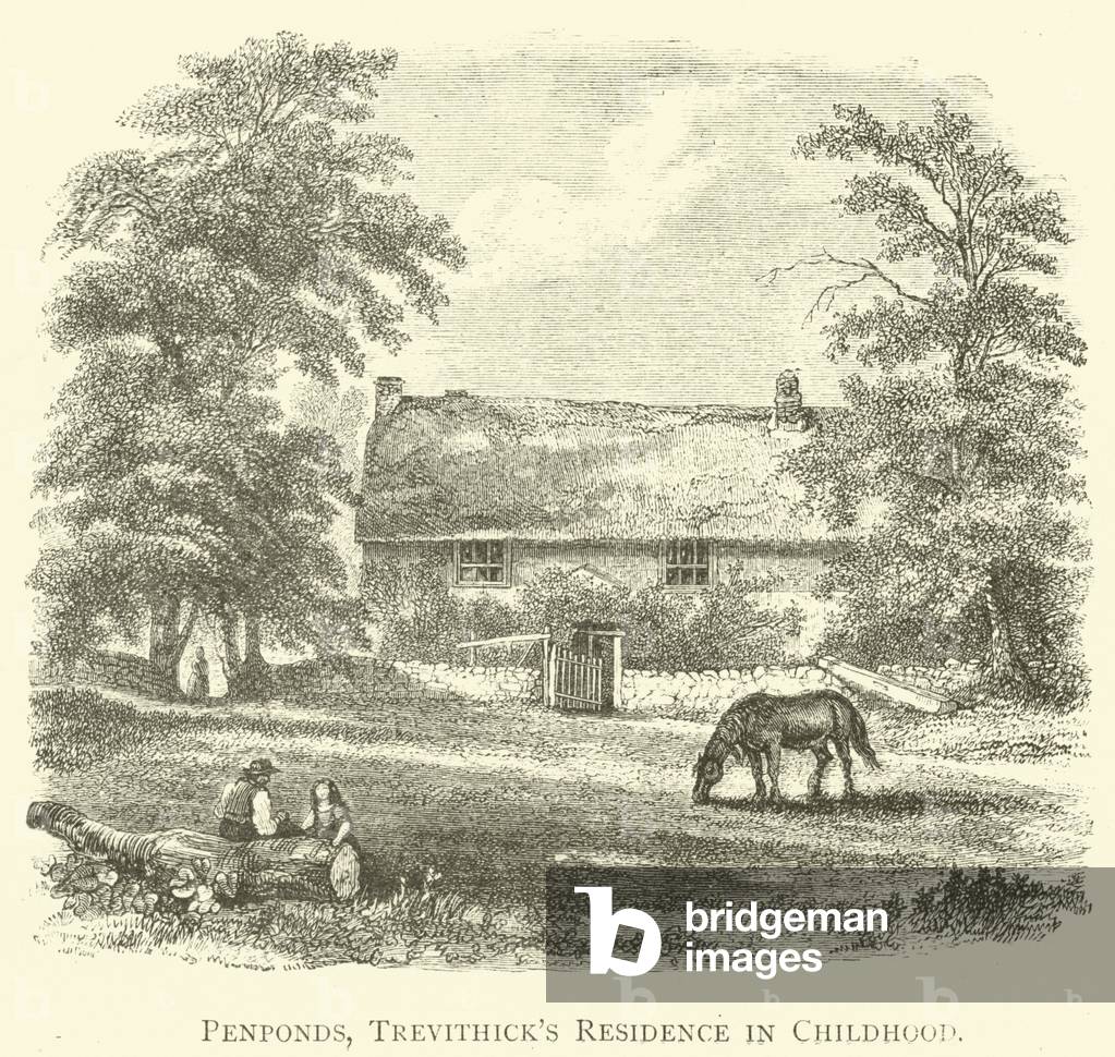 Penponds, Trevithick's Residence in Childhood (engraving)