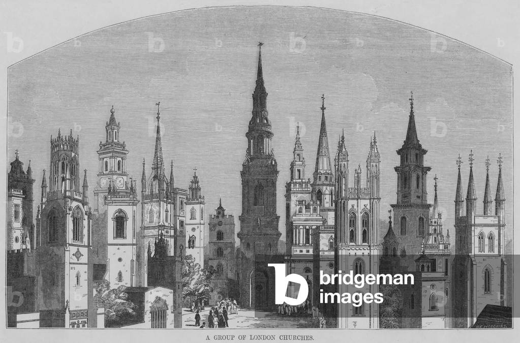 A Group of London Churches (engraving)