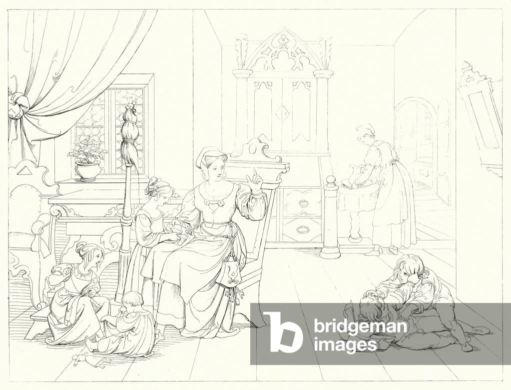 Illustration for Schiller's Lied von der Glocke, or The Song Of The Bell (engraving)