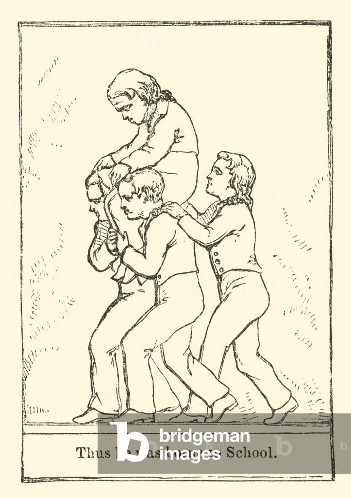 Thus he was Borne to School (engraving)