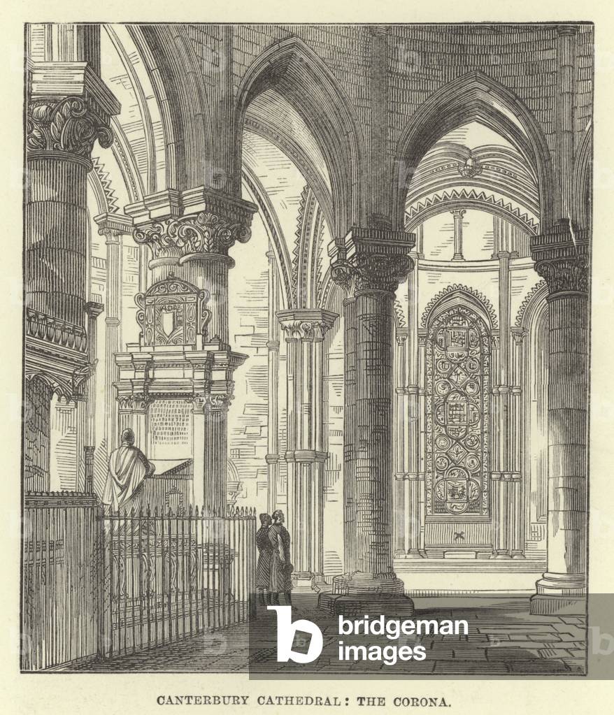 Canterbury Cathedral, the corona (engraving)