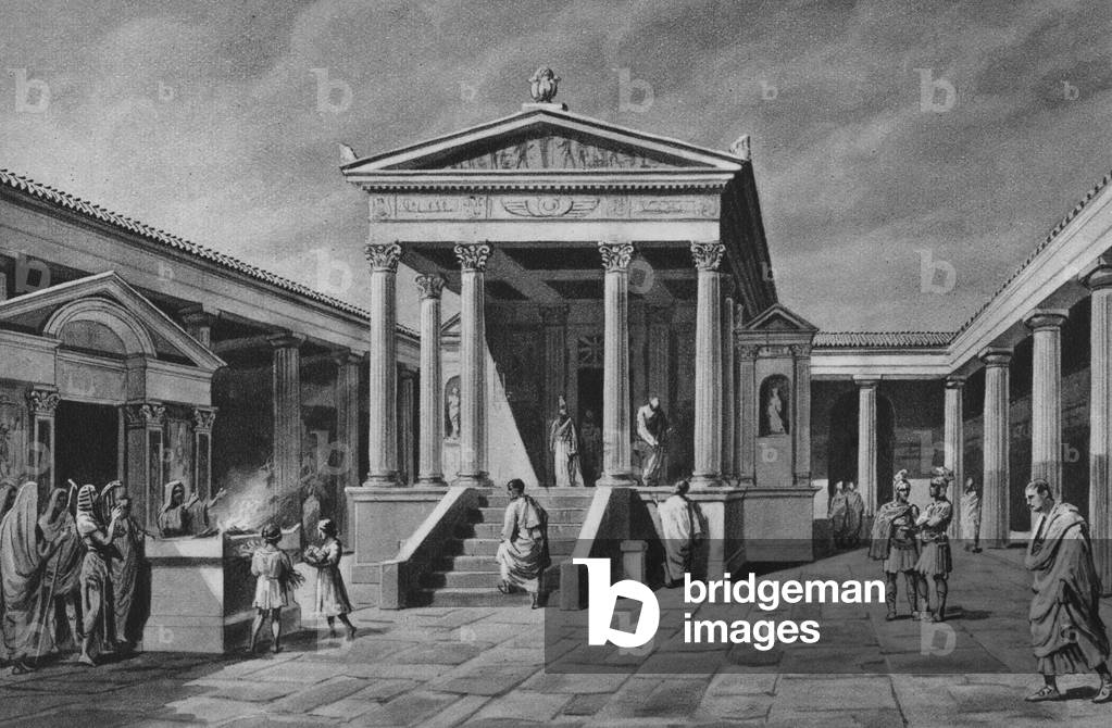Pompei: Tempio d'Iside (litho)