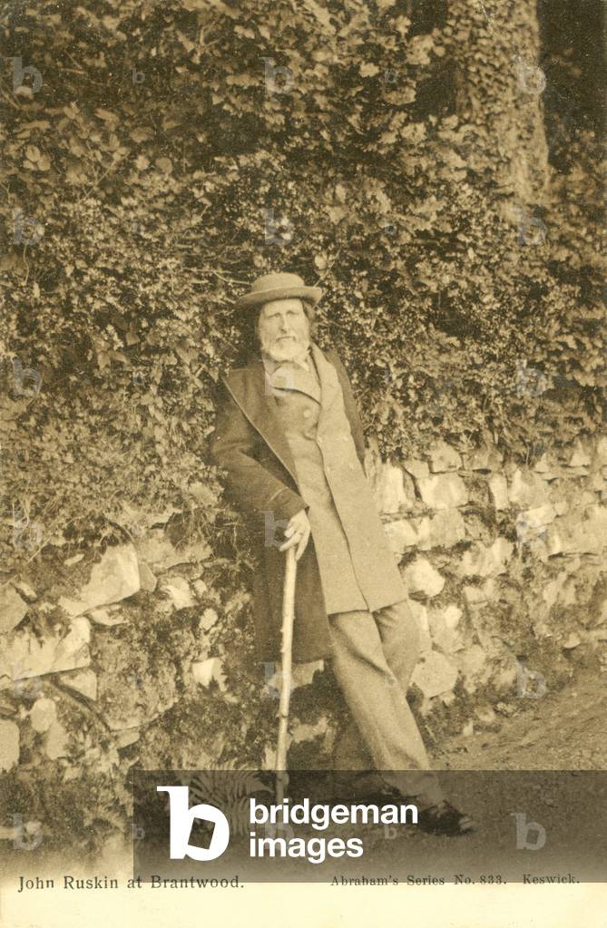 John Ruskin, at Brantwood (b/w photo)